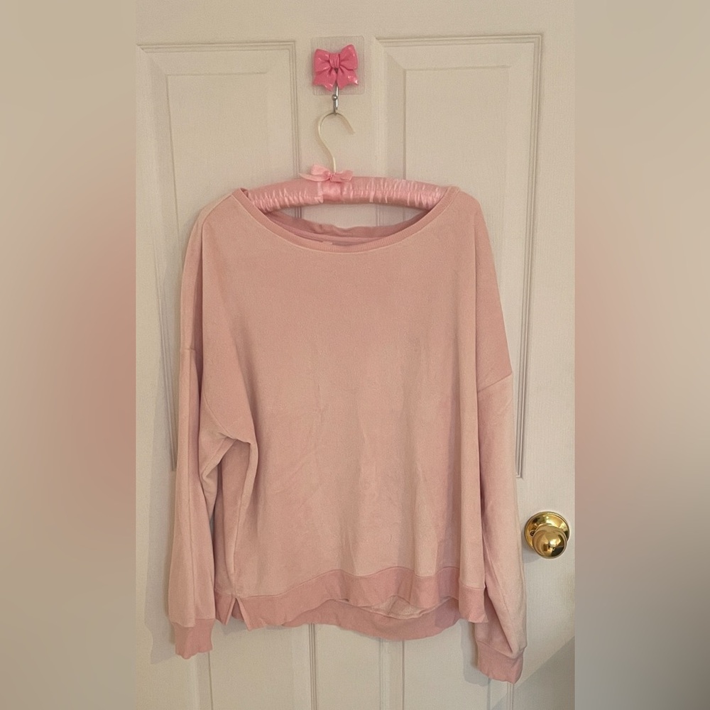 πΈπ€πΈ Baby Pink Ultra Soft Lounge Sweater Size L - Picture 5 of 9